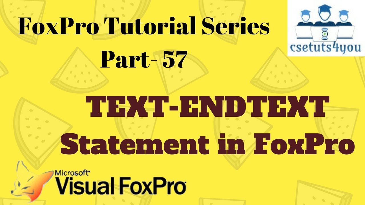foxpro tutorial